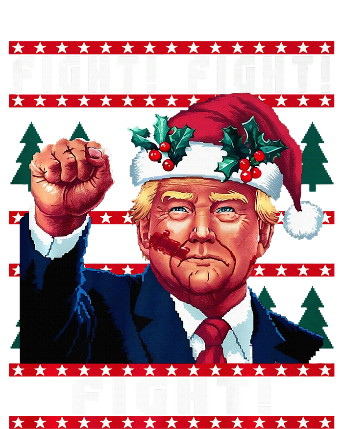 Trump Pa Shooting Rally Fight Fight! Ugly Sweater Christmas Premium= Long Sleeve Shirt