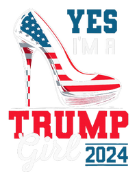 Yes IM A Trump Girl Stilettos High Heel Flag Election 2024 Cropped Pullover Crew