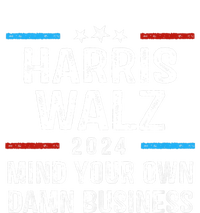 Harris Walz Waltz 2024 Mind Your Own Damn Business Cropped Pullover Crew