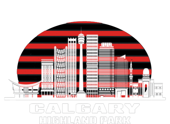 Calgary Highland Park Canada Skyline Tall Hoodie