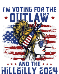 Im Voting For The Outlaw And The Hillbilly 2024 Us Flag Flat Bill Trucker Hat