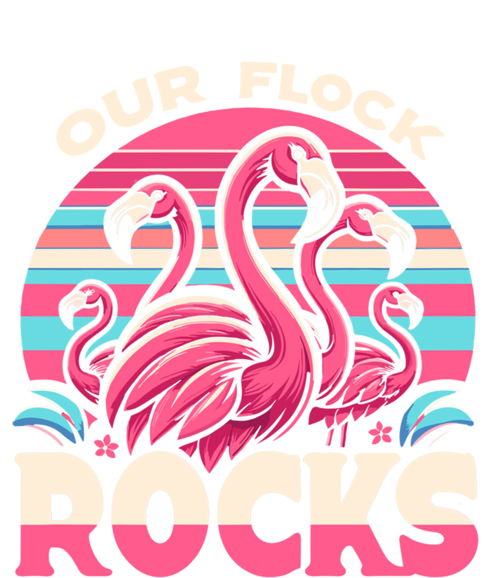 Our Flock Rocks Flamingos Lover Family Vacation Gift T-Shirt