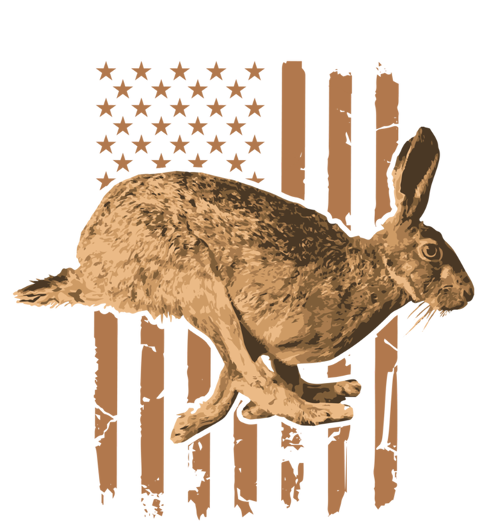 Rabbit Hunting American Flag Camouflage Rabbiting Hunter Gift V-Neck T-Shirt