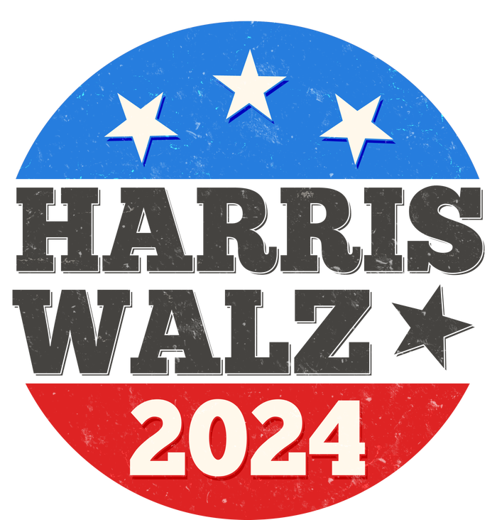 Vintage Vote Kamala Harris Tim Walz 2024 Election Emblem T-Shirt