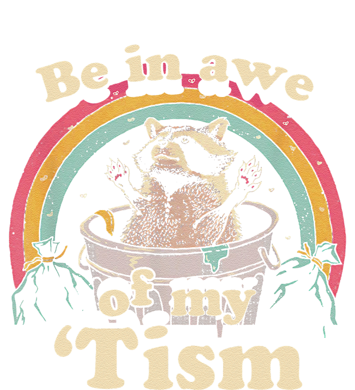 Autism Funny Be In Awe Of My Tism Meme Autistic Raccoon Gift Cooling Performance Long Sleeve Crew