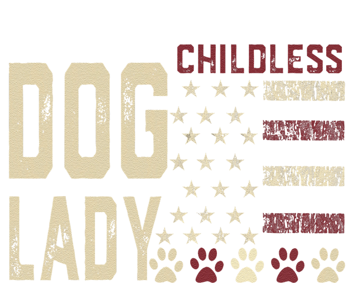 Childless Dog Lady Vote 2024 Us Flag Democratic President Gift T-Shirt