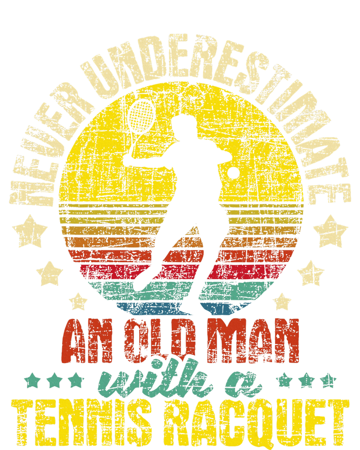 Never Underestimate An Old Man Tennis Racket Sports Lover Toddler Hoodie