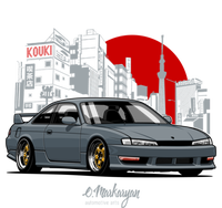 Silvia S14 (200sx) Kouki Enza Ladies Jersey Football T-Shirt