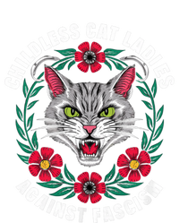 Childless Cat Ladies Against Fascism Flowers Dry Zone Grid Polo