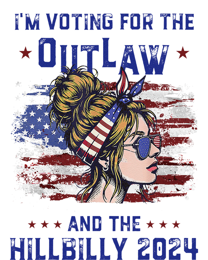 IM Voting For The Outlaw And The Hillbilly 2024 Us Flag Gift T-Shirt