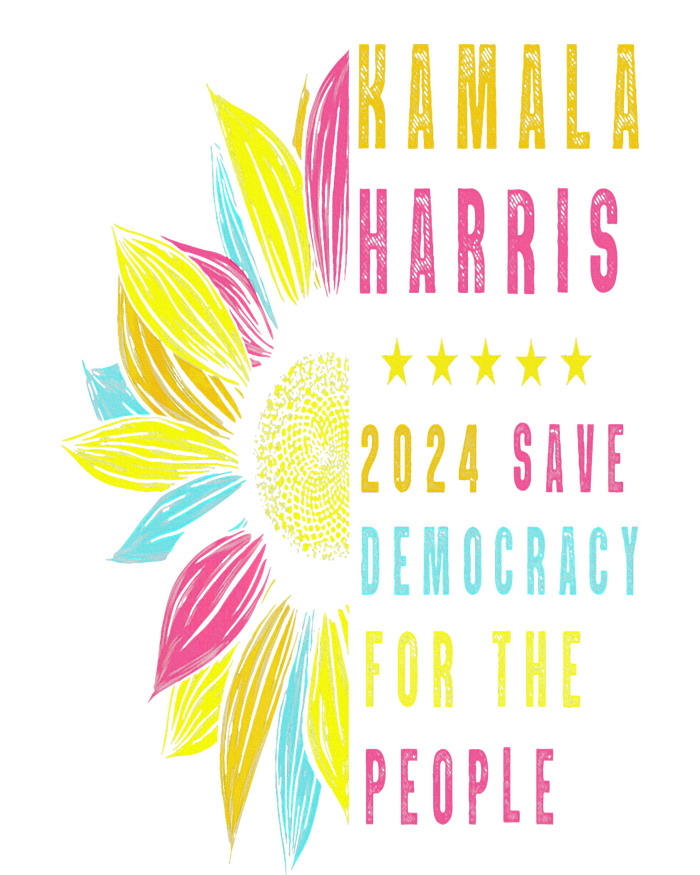 Kamala Harris 2024 Save Democracy For The People Sunflower Women's Fleece Hoodie