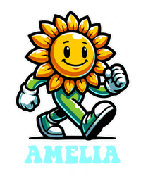 Amelia Cute Sunflower Gift Flat Bill Trucker Hat