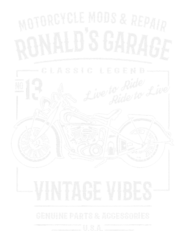 RonaldS Garage Motorcycle Design For The Name Ronald Premium Hoodie