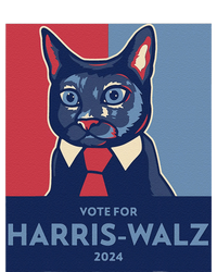 Vote For Harris Waltz 2024 Election Funny Cat T-Shirt