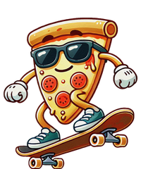 Funny Cheesy Pizza Sunglass Slice Skateboard Cooling Performance Crew T-Shirt