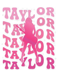 Retro Taylor First Name Personalized Groovy 80S Pin.K Kids T-Shirt