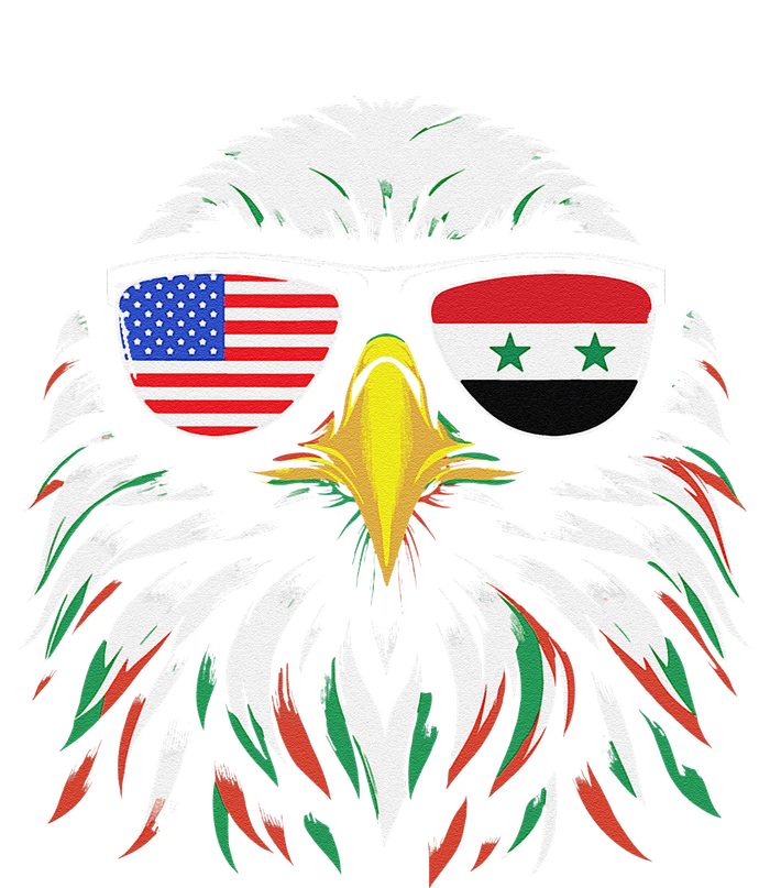 Syria Usa Flag Half Syrian American Patriotic Eagle Yupoong Adult 5-Panel Trucker Hat