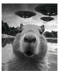 Funny Graphic Capybara Selfie With Ufos Weird Tall Fusion ChromaSoft Performance T-Shirt