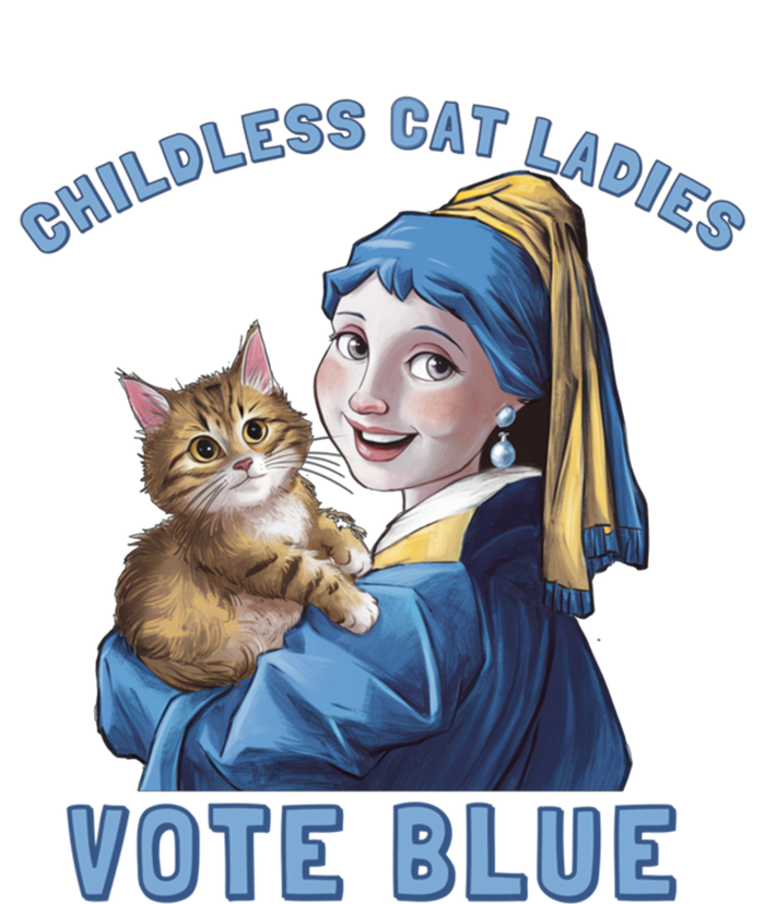 Less Cat Ladies Vote Blue With A Pearl Cute Gift Tank Top