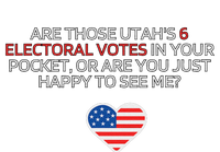 UtahS 6 Electoral Votes U.S. Politics Humorous T-Shirt