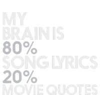 My Brain Is 80 Song Lyrics 20 Movie Quotes Music Film Women's Crop Top Tee