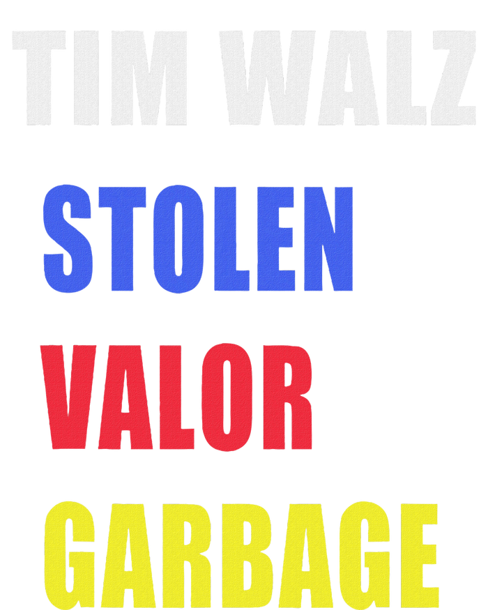 Stolen Valor Garbage Tim Walz Valucap Bio-Washed Visor