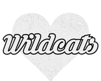 Wildcats Over Distressed Heart Villa Rica Women's T-Shirt