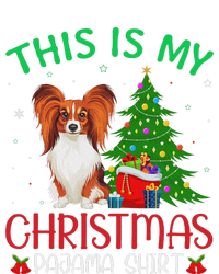 Papillon Dog Ugly Xmas Party This Is My Christmas Pajama Women's Crop Top Tee