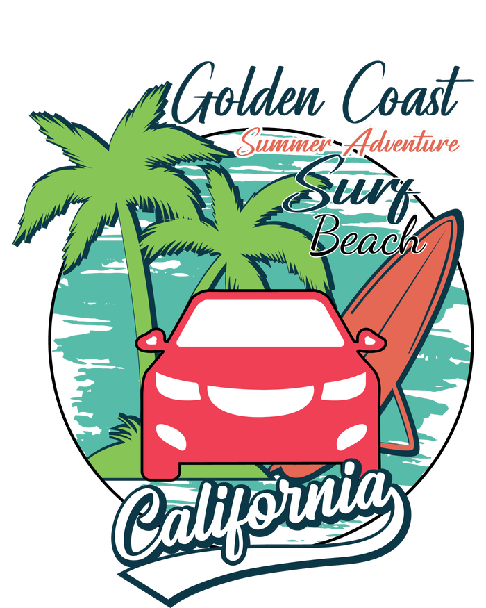 Golden Coast Summer Adventure Women's Knotted Racerback Tank