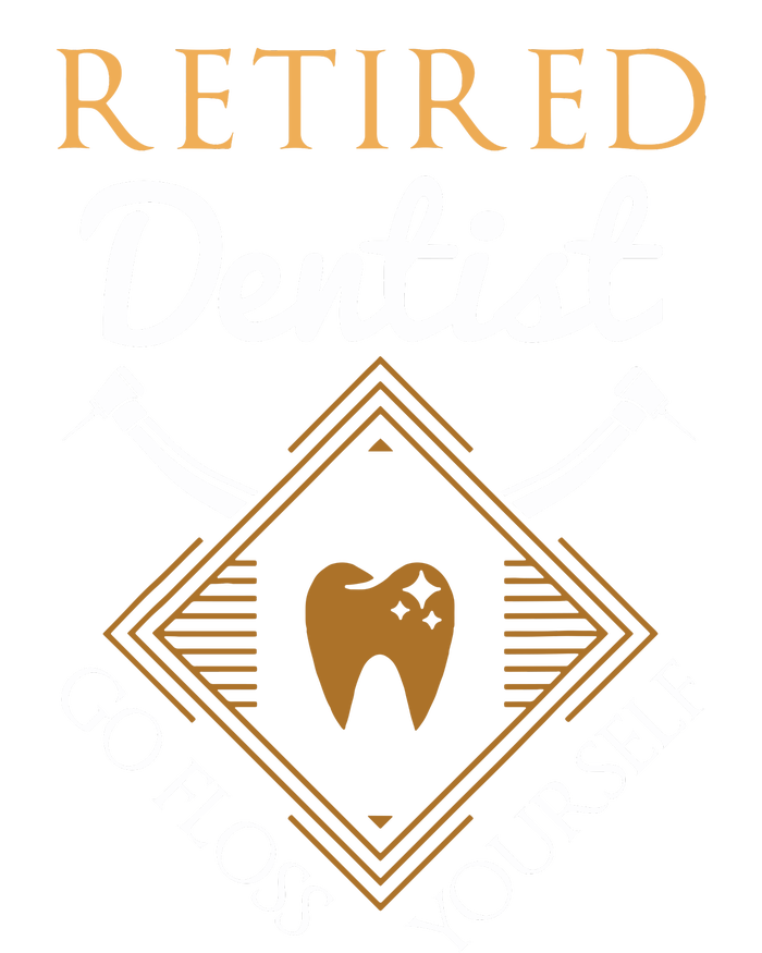 Retired Dentist Funny Dentist Retirement Gift Dry Zone Grid Polo