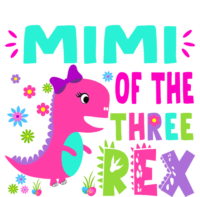 Funny Mimi Of The Birthday Three Rex Dinosaur Kids Sweatshirt