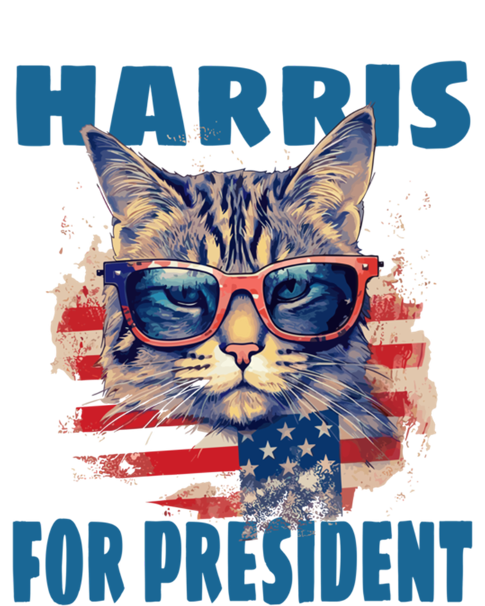 Funny Less Cat Lady Voting For Kamala Harris For Presid Gift T-Shirt