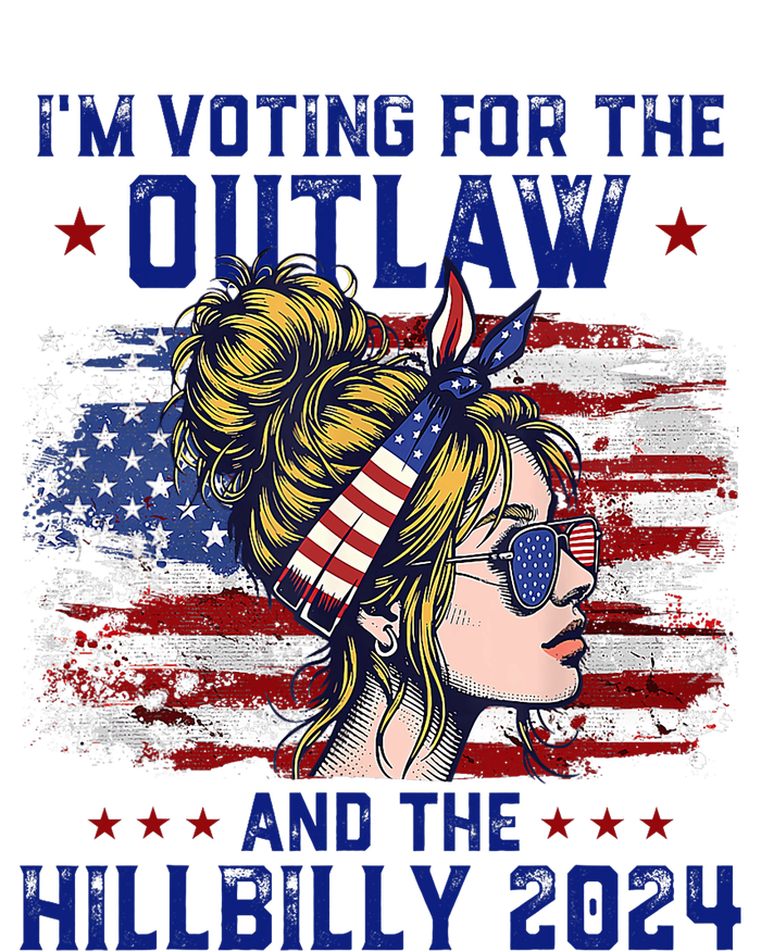 Im Voting For The Outlaw And The Hillbilly 2024 Us Flag Trump Vance 2024 Ladies Essential Flowy Tank