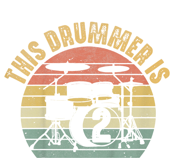 This Drummer Is 2nd Birthday Drum Set Drumming Grommeted Golf Towel