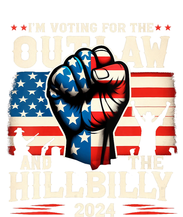 Im Voting For The Outlaw And The Hillbilly 2024 Us Flag T-Shirt