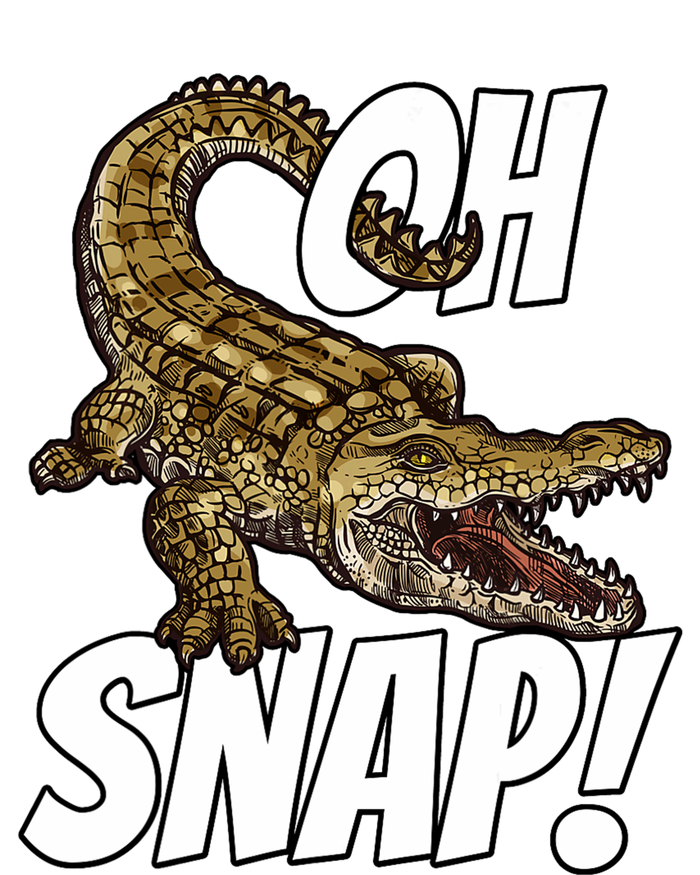 Oh Snap Funny Alligator Gator Crocodile Graphic Adults Performance Fleece Hoodie