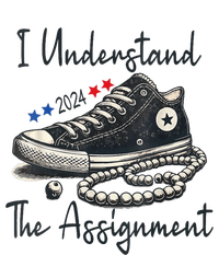 I Understand The Assignment Chucks And Pearls Election 2024 Women's Knotted Racerback Tank