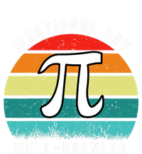 Retro Irrational But Well Rounded Pi Day Celebration Math Womens Cotton Relaxed Long Sleeve T-Shirt