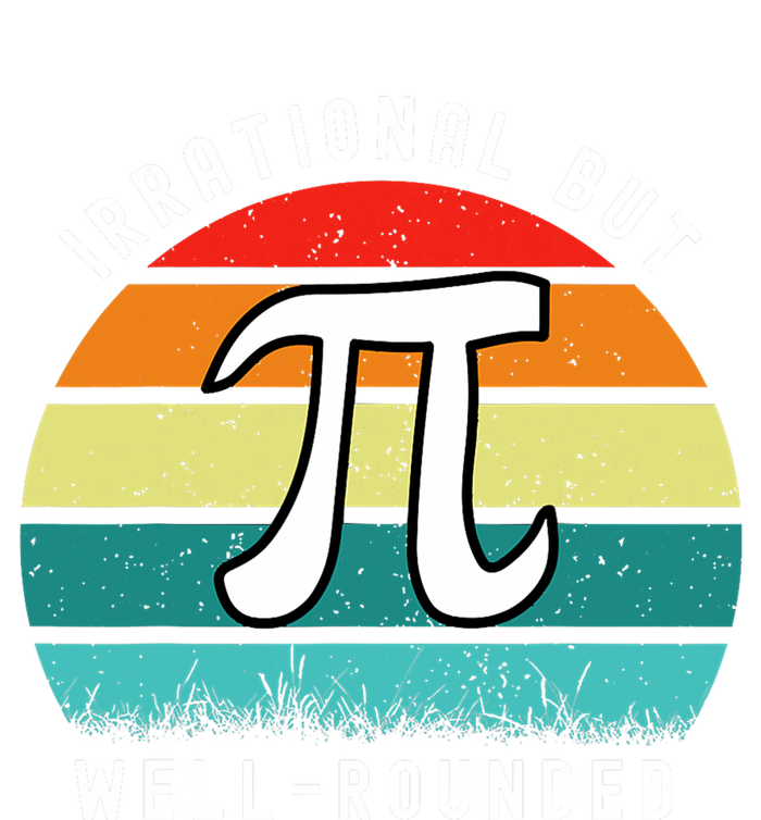 Retro Irrational But Well Rounded Pi Day Celebration Math Womens Cotton Relaxed Long Sleeve T-Shirt