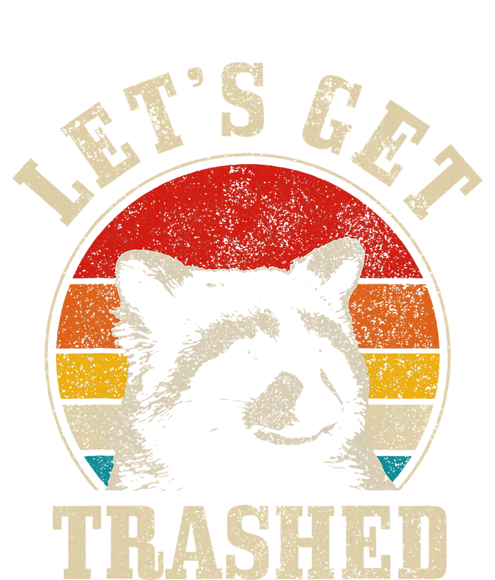 Raccoon LetS Get Trashed Vintage Retro Racoon Funny T-Shirt