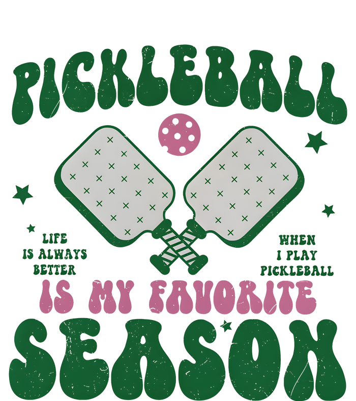 Retro Pickle Ball Is My Favorite Season High Crown Mesh Back Trucker Hat