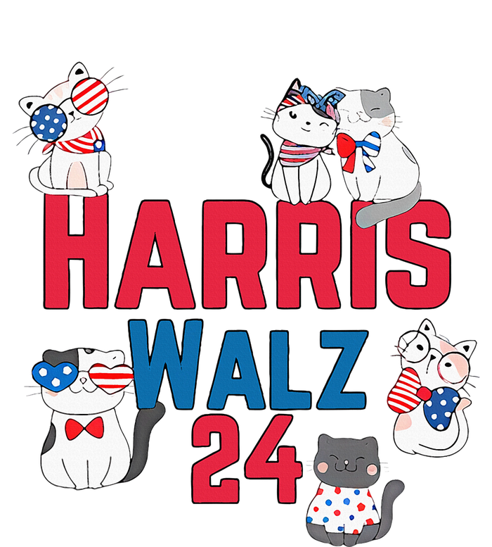 Cat Ladies For Harris Waltz 2024 Election T-Shirt