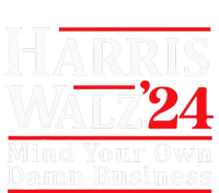 Walz Mind Your Own Damn Business Retro Harris Walz 2024 Short Acrylic Beanie