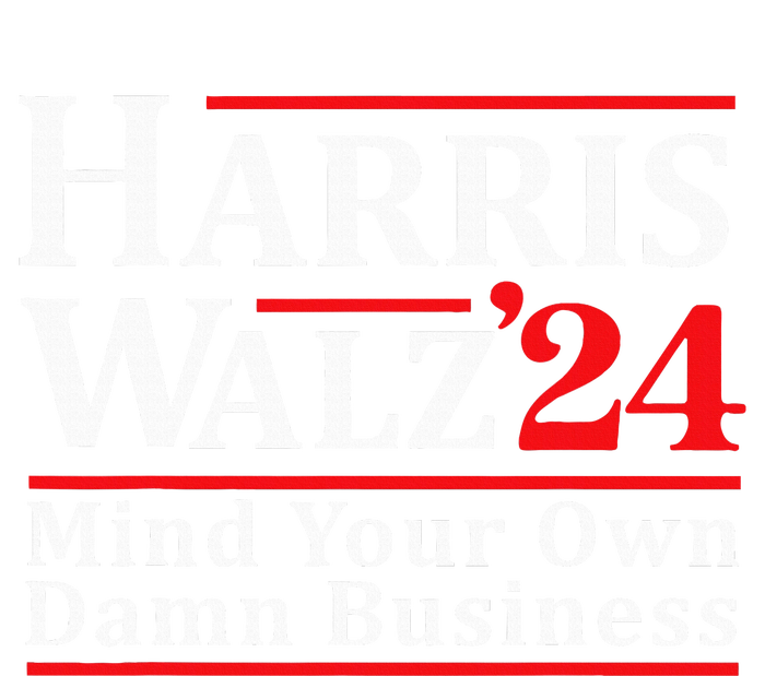 Walz Mind Your Own Damn Business Retro Harris Walz 2024 Short Acrylic Beanie