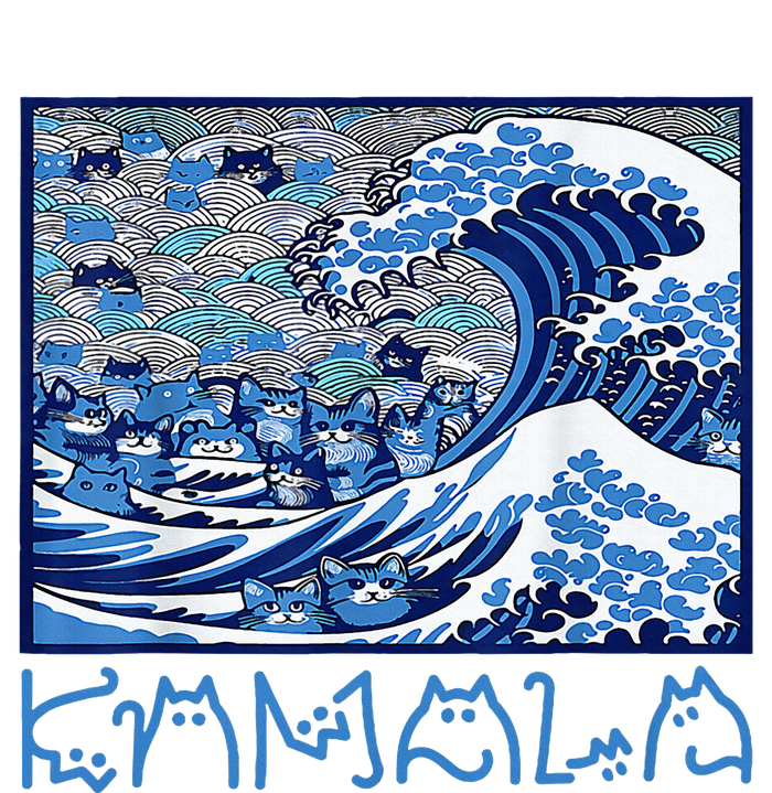 Blue Cats Wave Childless Cat Lady For Kama 2024 T-Shirt