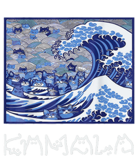 Blue Cats Wave For Kamala Funny Cat Lady Coaster