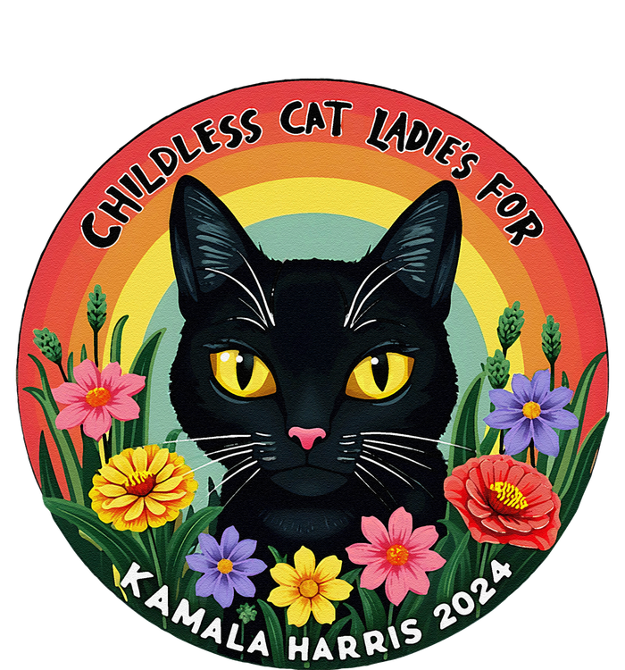 Vintage Childless Cat Ladies For Kamala Harris 2024 Tie-Dye T-Shirt