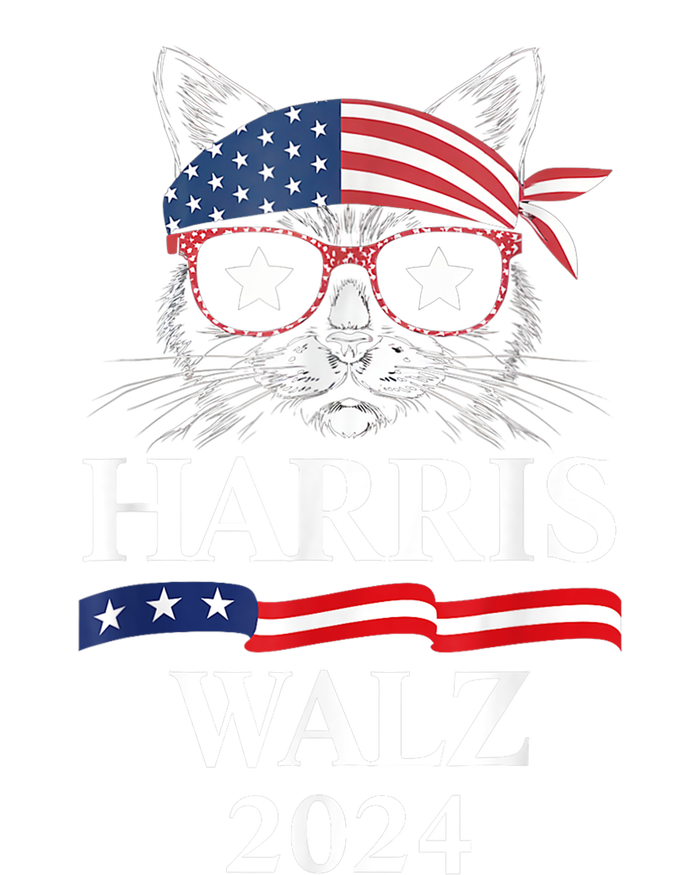 Harris Walz 2024 Funny Cat Election Kamala Harris Tim Waltz Grommeted Golf Towel