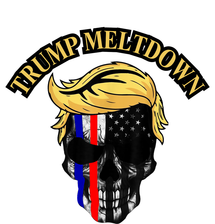 Trump Meltdown Notebook Skull Funny Gift For President Of Usa 2024 Sustainable Bucket Hat