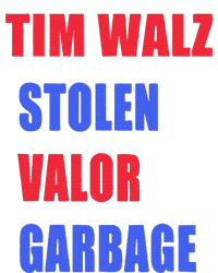 Stolen Valor Garbage Tim Walz Striped Beanie with Solid Band